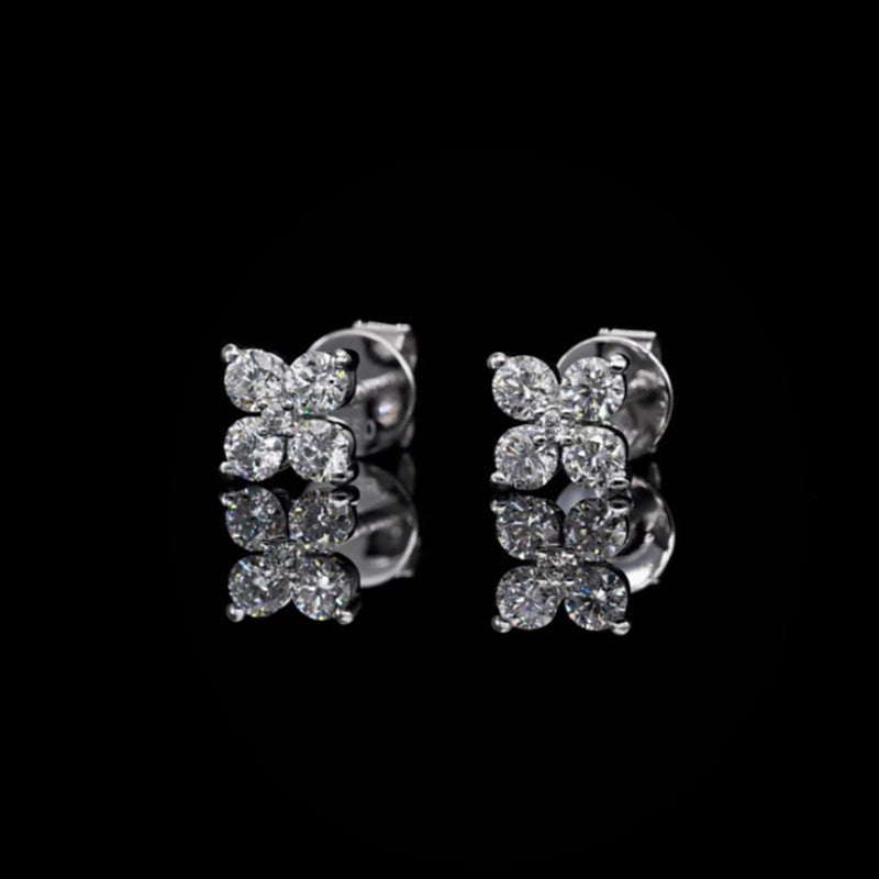 Celestia Clover Diamond Studs