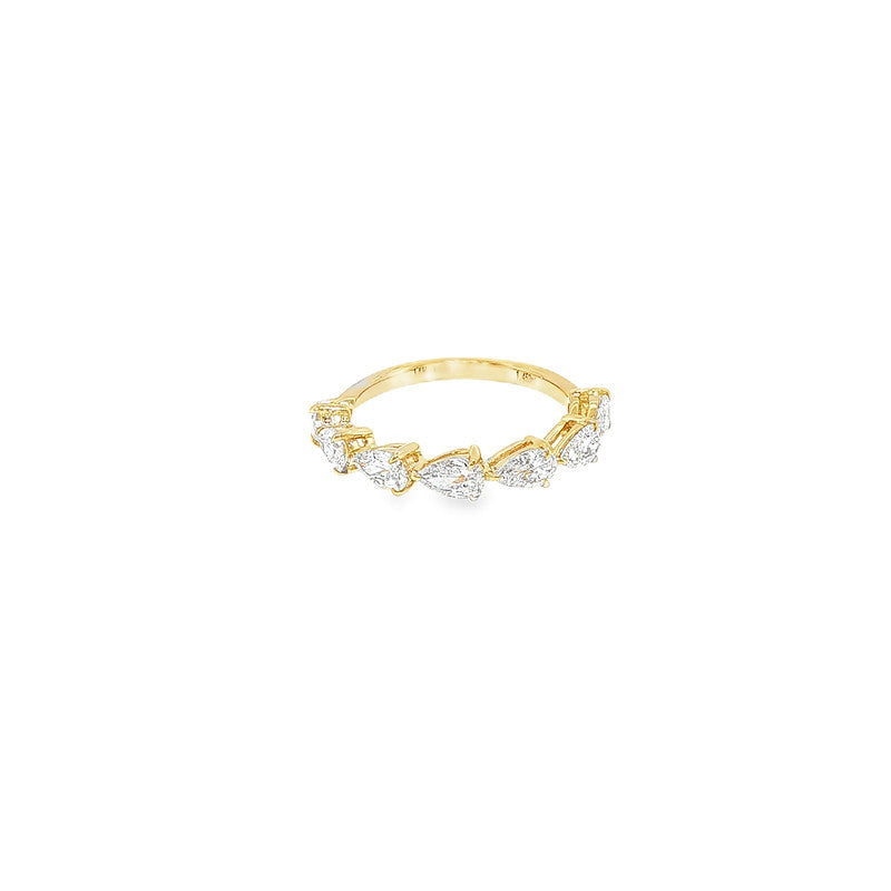 Pear Luminary Half-Eternity Ring