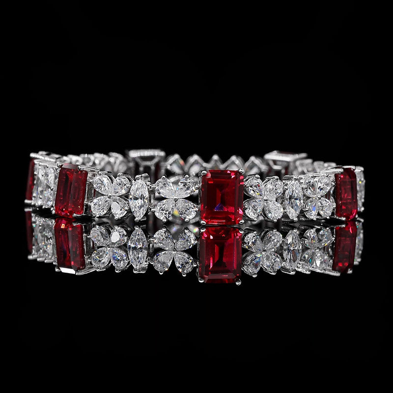 Scarlet Bloom Ruby Bracelet