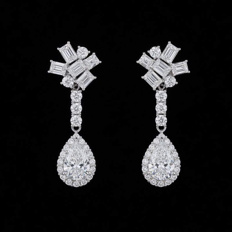 Grand Cascade Pear Drop Earrings