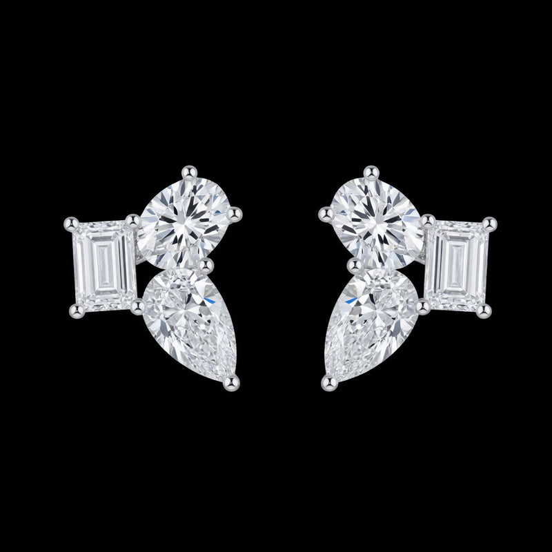 Toi et Moi Trio Diamond Studs