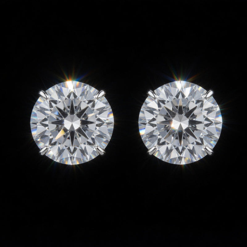 Classic Round Brilliant Solitaire Studs II