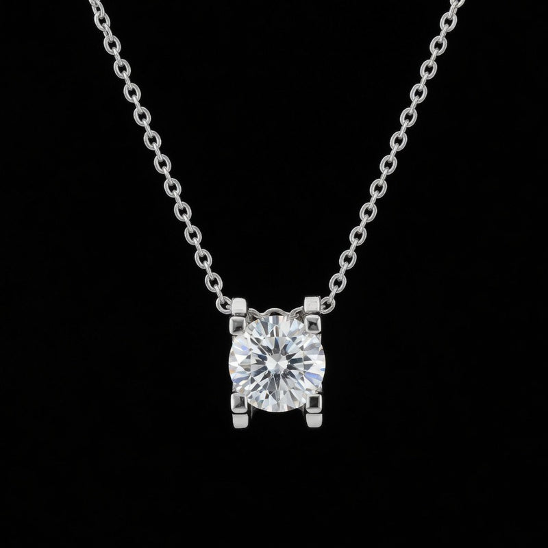 Étoile Pure – Round Brilliant Diamond Solitaire Pendant