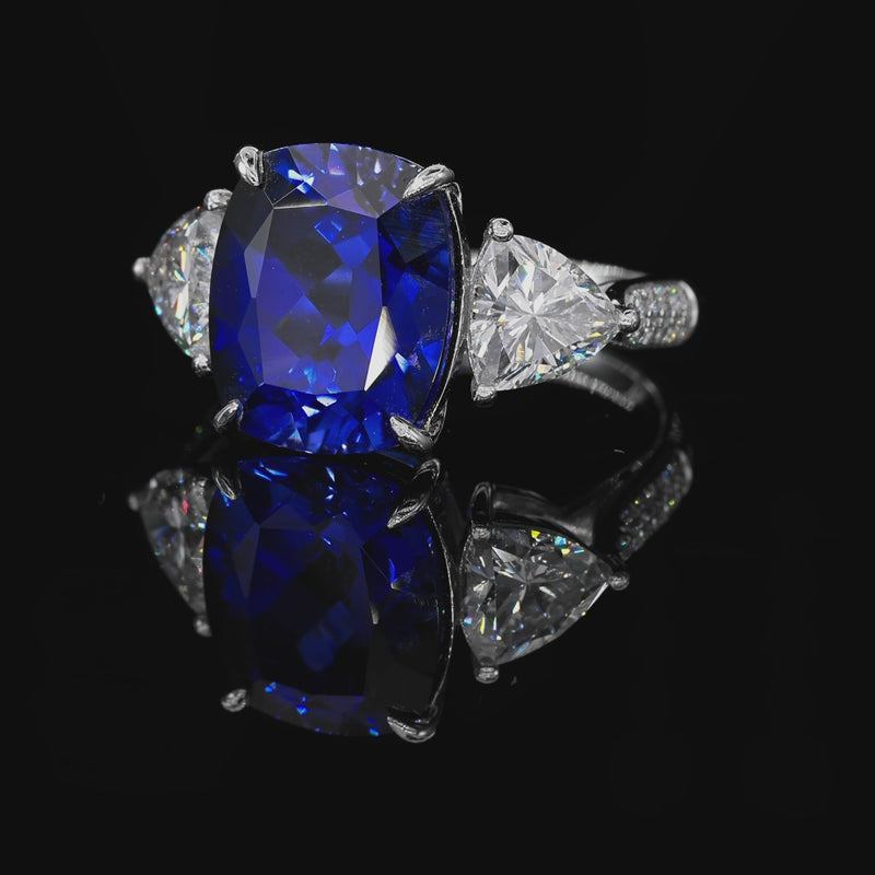 Royal Sapphire Trinity Ring